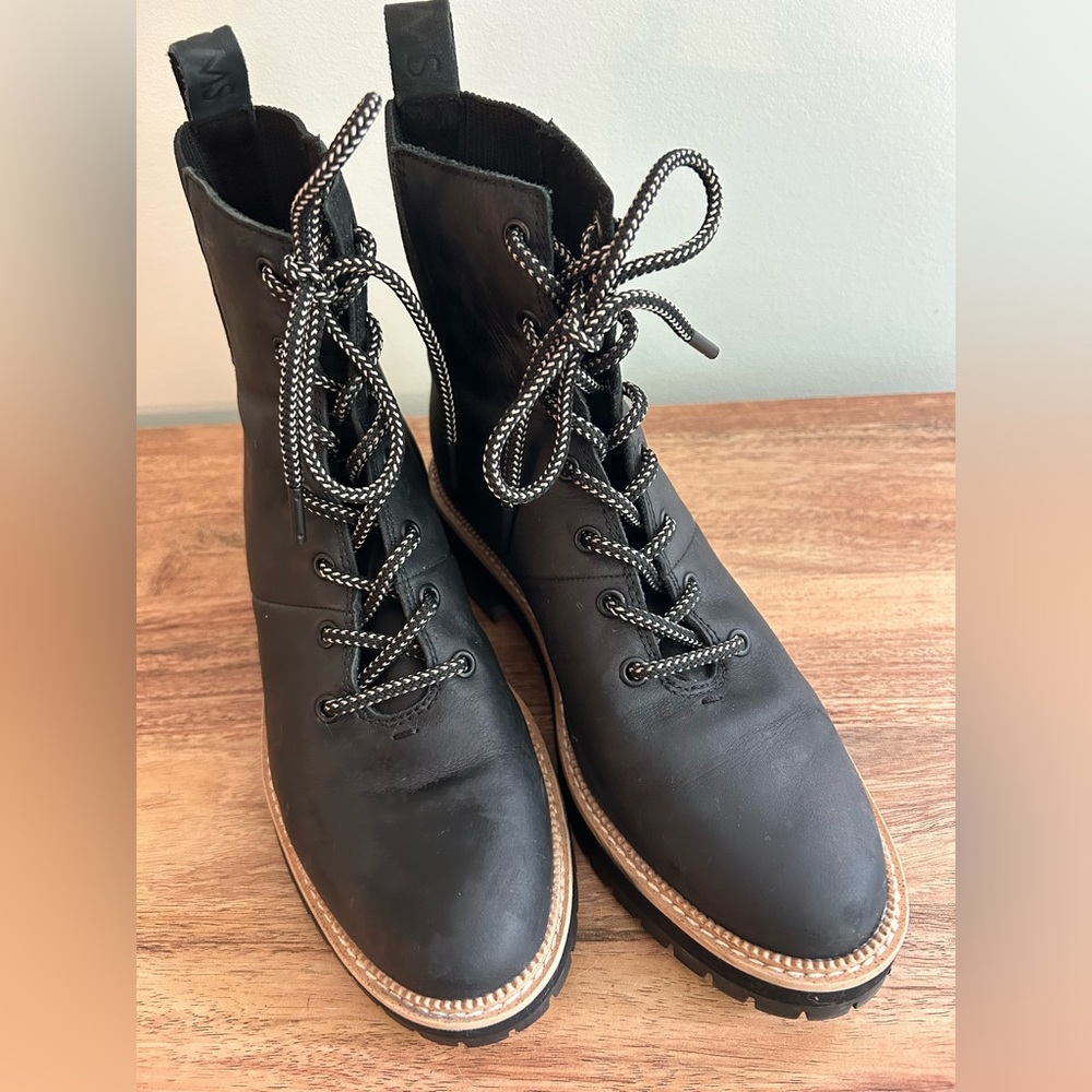 TOMS Frankie Black Water Resistant Lace-up Boot